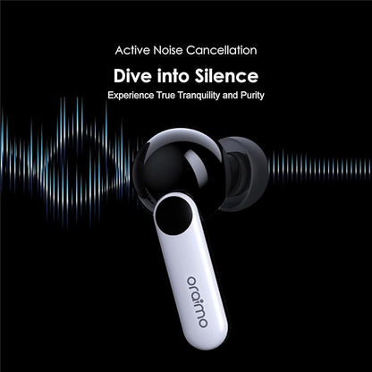 oriaimo Oraimo Free pods 4 OEB-E105D Active Noise Cancellation+IPX5 Waterproof - Sweat Protection + Customize Your Listening- Black - 12 Months Local warranty