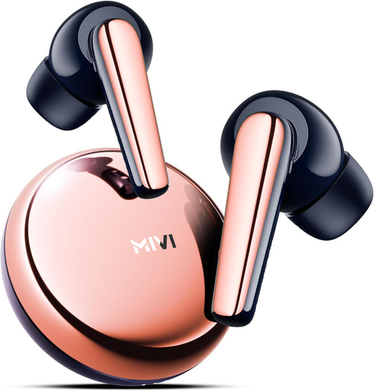 Mivi SuperPods Dueto, True Wireless Earbuds, Dual Drivers, 13mm Woofer, 6mm Tweeter, 3D Soundstage, 60H Playtime, AI-ENC, BT v5.3, Type C Charger, Made in India Earbud