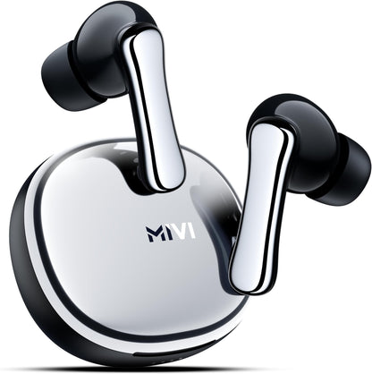 Mivi SuperPods Halo [Flagship Launch], True Wireless Earbuds, ANC Earbuds with 3D Soundstage, 60H Playtime, Spatial Audio, 13mm Driver, Transparency Mode Earbuds