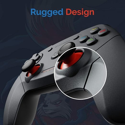 Amkette Evo Fox Elite Pro Wireless Gamepad for PC (X Input), PS3 and Android TV with High Performance USB Receiver, Dual Vibration and 8+ Hours of Play Time