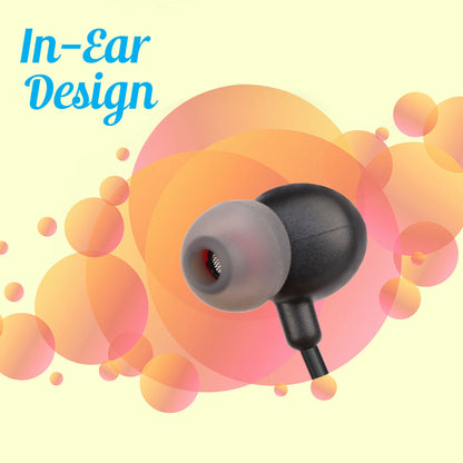 ZEBRONICS Zeb- Bloom In Ear Wired Earphone with Mic, 3.5mm Jack, Stylish Design Wired  (Black, In the Ear)