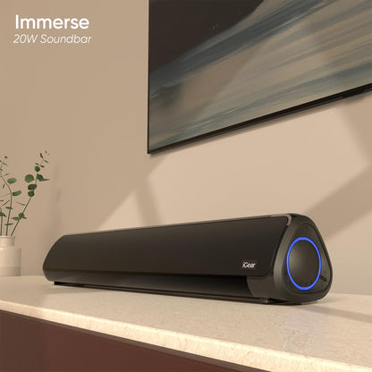 i Gear immerse soundbar 20 Watts Bluetooth Speaker5.1 with Multiple Playback Options|Inbuilt SubWoofer|FM Radio|Micro SD|USB Slot, Heavy Bass, Stylish Look (Black)