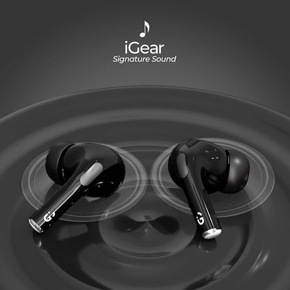 iGear Gemz Wireless Earbuds: 15 Hours Playtime, HiFi Bass, Instant Pairing, Touch Controls, Voice Assistance