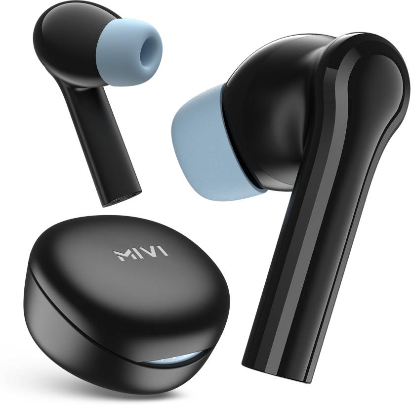 Mivi Duopods N4 True Wireless TWS Earbuds, Upto 50 hrs of playtime, 13mm driver, Bluetooth v5.3, Dual Connection, Voice Assistance, Bluetooth v5.3, AI ENC, Low Latency, Cobalt Black