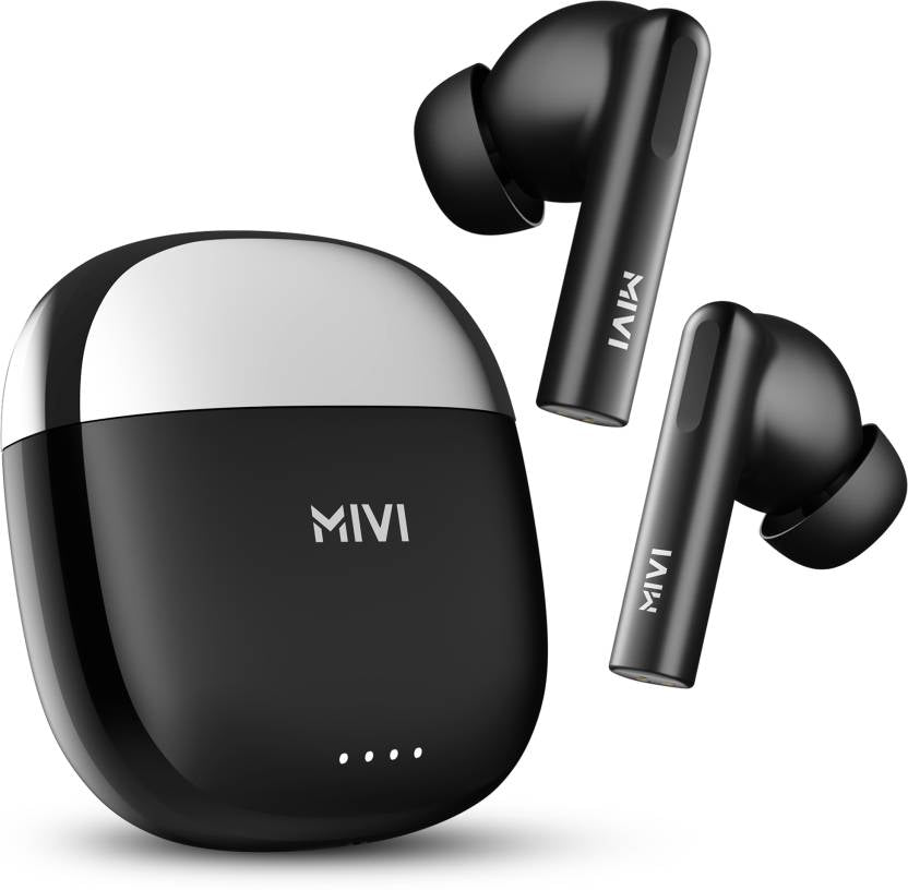 Mivi DuoPods i4 TWS,Quad-mic ENC,13mm Bass,50+ Hrs Playtime,low latency,Type C,5.3 Bluetooth  (White, True Wireless)