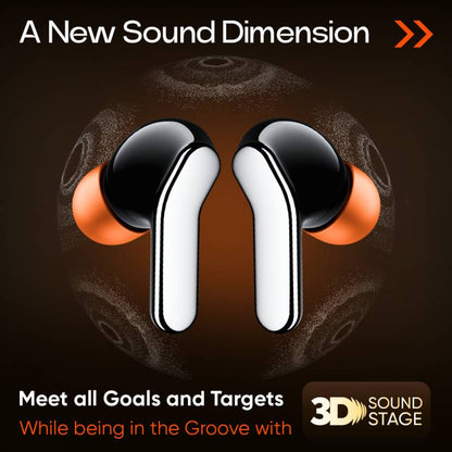 Mivi DuoPods i6 TWS, Engineered for Athletes, IPX 4.0,13mm Bass,55+H Playtime Bluetooth  (Black, True Wireless)