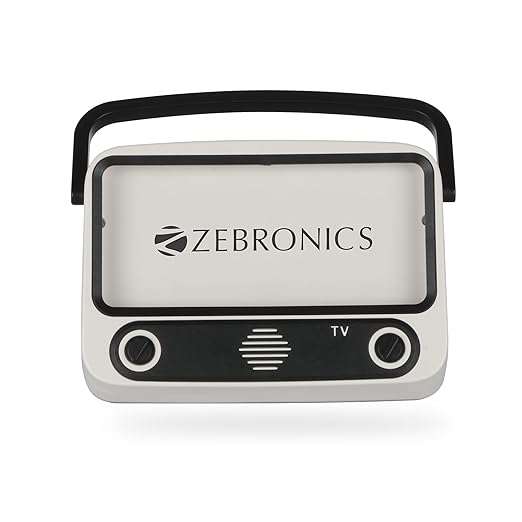 Zebronics Astra 10 Portable Wireless BT v5.0 Speaker, 10W RMS Power, 15* Hours Backup, 2.25" Drive Size, up to 6.4" Mobile Holder Support, Carry Handle, USB, mSD, AUX Input and FM Radio