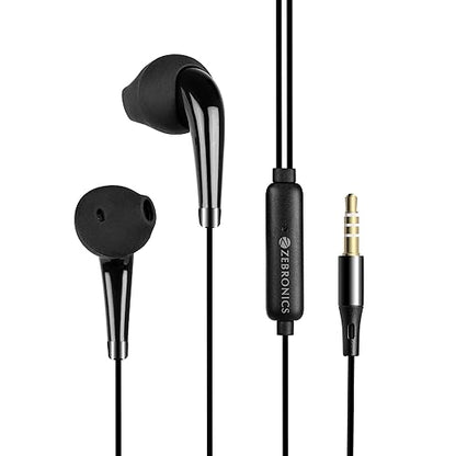 Zebronics Zeb-Calyx Wired in Ear Earphones with Mic (Black)