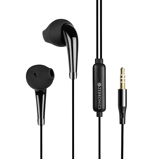 Zebronics Zeb-Calyx Wired in Ear Earphones with Mic (Black)