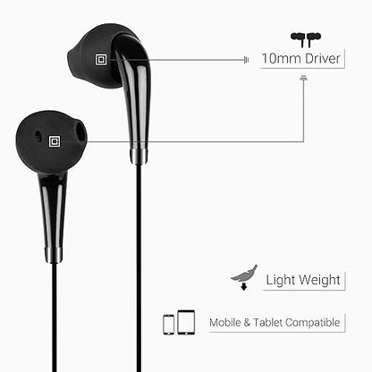 Zebronics Zeb-Calyx Wired in Ear Earphones with Mic (Black)