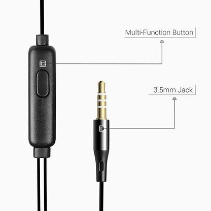 Zebronics Zeb-Calyx Wired in Ear Earphones with Mic (Black)