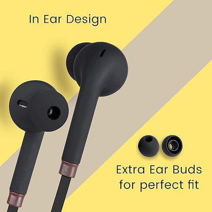 Zebronics Zeb-Corolla In Ear Wired Earphone with Mic, 3.5mm Jack, 1.2 Meter Cable, Multi Function Button