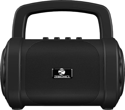 ZEBRONICS Zeb-County 3 Portable Wireless Speaker Supporting Bluetooth v5.0, FM Radio, Call Function, Built-in Rechargeable Battery, USB/Micro SD Card Slot, 3.5mm AUX Input, TWS (Black)