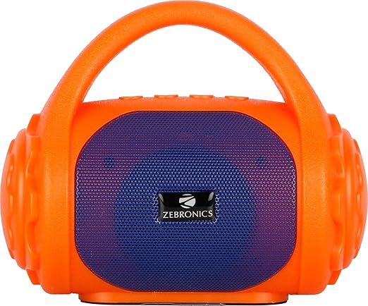 Zebronics ZEB-COUNTY 3W Wireless Bluetooth Portable Speaker With Supporting Carry Handle, USB, SD Card, AUX, FM & Call Function