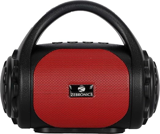 Zebronics ZEB-COUNTY 3W Wireless Bluetooth Portable Speaker With Supporting Carry Handle, USB, SD Card, AUX, FM & Call Function