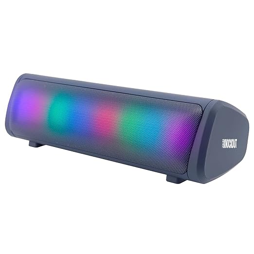 ZEBRONICS Knock Out Portable Bluetooth v5.3 Speaker with 10W Output, RGB LED Lights, TWS Function, up to 10h* Backup, USB, mSD, Passive Radiator