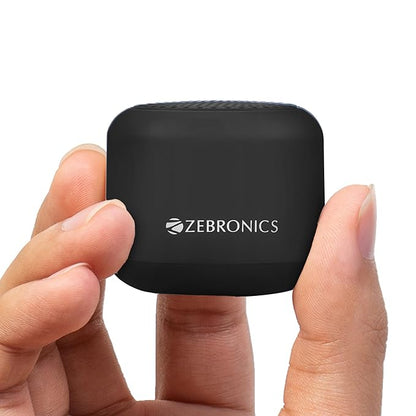 ZEBRONICS Pixie Portable Speaker, 5 Watts, Supports Bluetooth, TWS Function, mSD, Compact Design, Call Function, Carry Loop, Upto 7h Backup