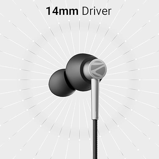 ZEBRONICS BUDS 50C in-Ear Type-C Earphone with in-line Mic, Metallic Design, Volume Control, 1.2m Cable, 14mm Driver